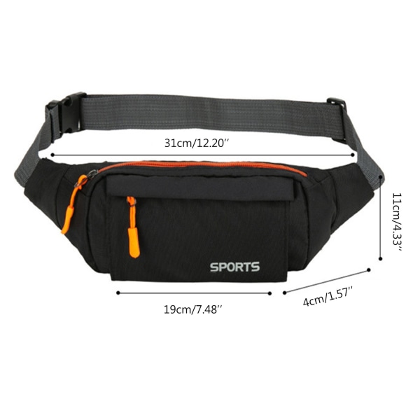 Running Waist Pack Naisten ja Miesten Crossbody Lompakkolaukku Belt Fitness Gym Bag Säädettävä Sports Fanny Pack -puhelinteline - Perfet Sky Blue