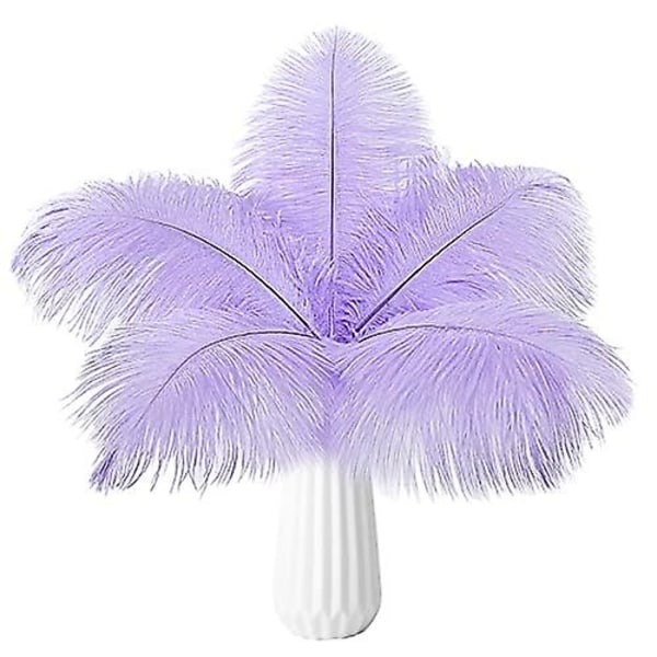 20 stk. Naturlige Strudsefjer i Bulk - Perfekt Light Purple