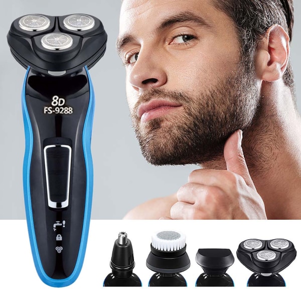 Elektrisk barbermaskine til mænd Hårskægtrimmersæt Næsetrimmer - Perfet Simplified standard