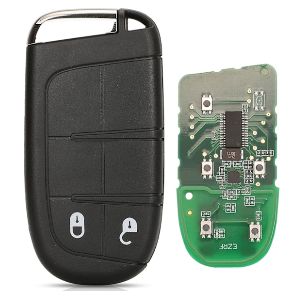 Smart Fjernbetjening Nøgle 433MHz 4A Nøglefri til Jeep Renegade Compass C-CUV Trailhawk SIP22 M3N-40821302 68250335AB-Perfekt 2 Buttons