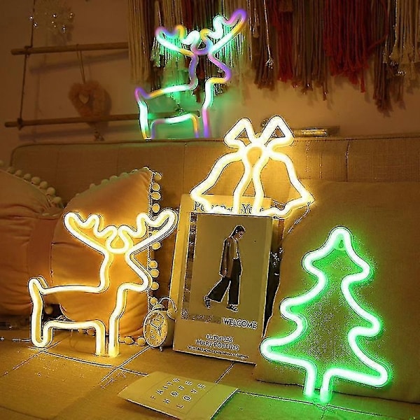 LED neonvalot värikäs sateenkaari neonvalot huoneeseen kotibileisiin häihin koristelu joululahja neonvalot - Perfet Bells