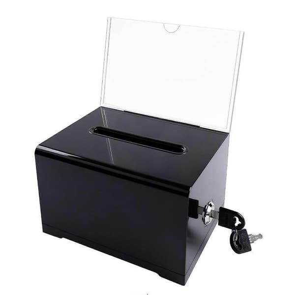 Visitkort Samleboks Billetbeholder til Virksomhedsreception Skrivebord Transparent-Perfekt Transparent