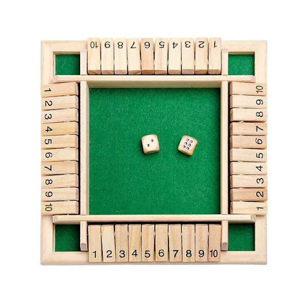 Barnas Gave Shut The Box Tre Spill Tradisjonell Pub Brettspill Terningspill Reise 4 Spillere-Perfekt