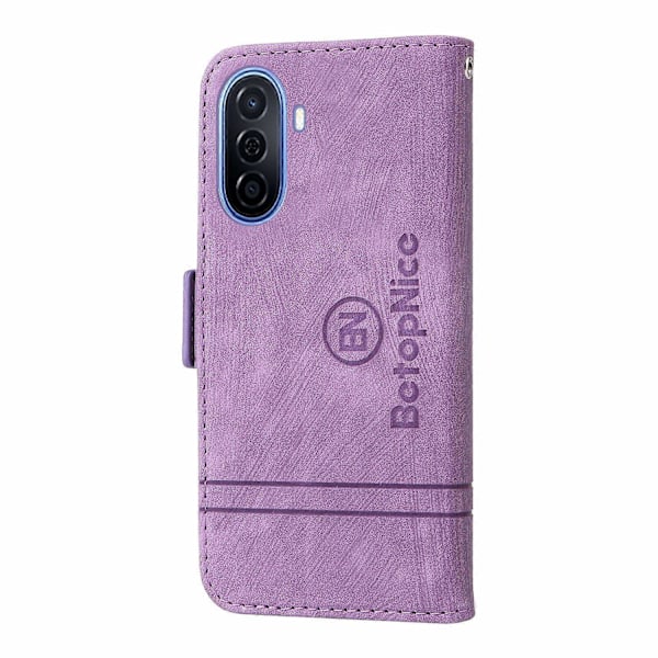 til Huawei nova Y70 / Y70 Plus / Enjoy 50 BETOPNICE Dobbelt-side Spænde Læder Telefon Cover - Perfekt Purple