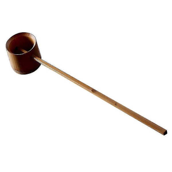 Japansk teceremoni Långt skaft Sked Bambu Vattenhämtare Bambu Vatten Kalebass Skopa Dipper-Perfet N404
