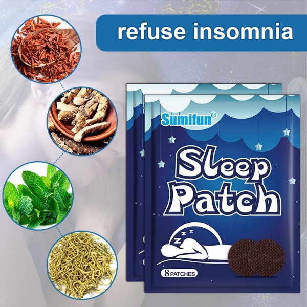 Sumifun Sleep Relieving Paste 1 pakke med 8 for å lindre stress - Perfet As shown in figure