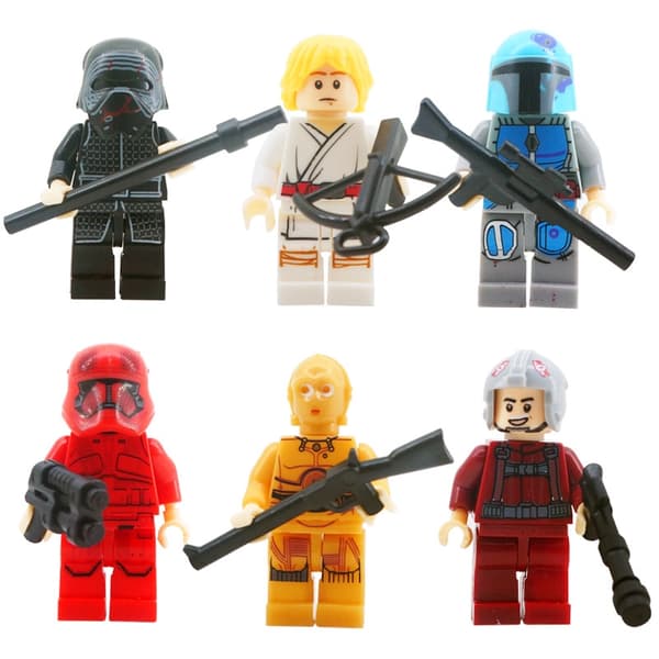 Star Wars Minifigur Byggklossar Jedi Master Pussel Leksak - Perfekt 6Pcs Set