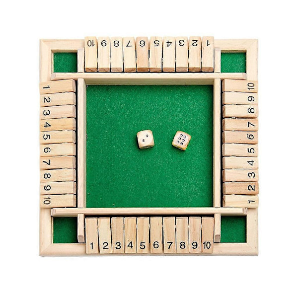 Barnas Gave Shut The Box Tre Spill Tradisjonell Pub Brettspill Terningspill Reise 4 Spillere-Perfekt
