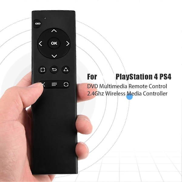 Fjernkontroll for Sony Playstation 4 PS4 DVD Multimedia - 2,4 GHz Trådløs Media Controller - Perfekt