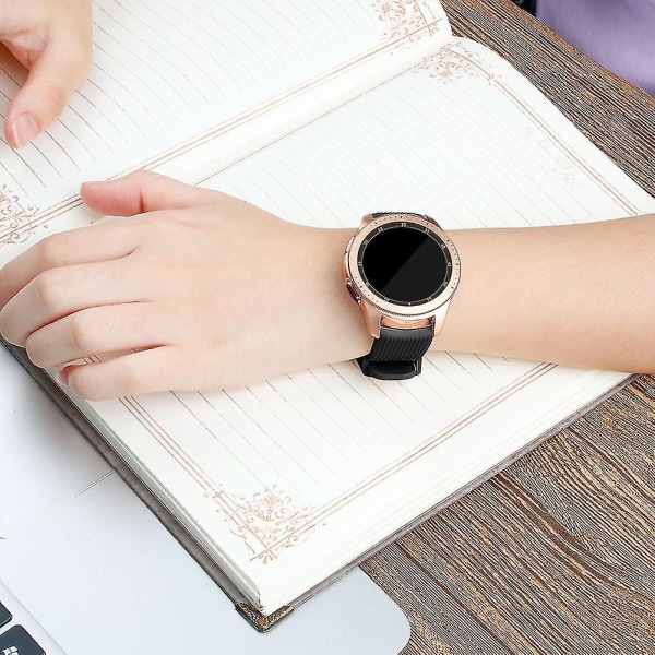 Silikonerstatningsarmbånd Håndleddsrem kompatibel Samsung Galaxy Watch Sm-r810 42mm - Perfet White