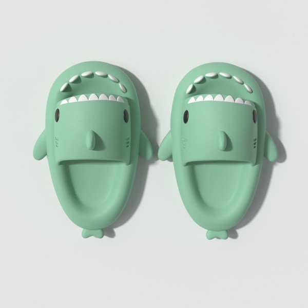 Shark Slippers Sommar Par Tjock sula Indoor Anti-Slip Sandaler - Perfet light green 42/43