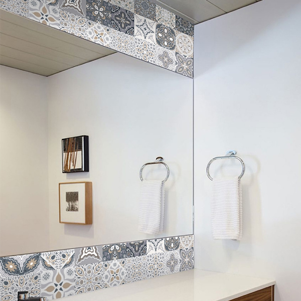 Grå Mosaik Kakel Stickers Golv Kök Badrum Väggdekoration- Perfet 10*10cm