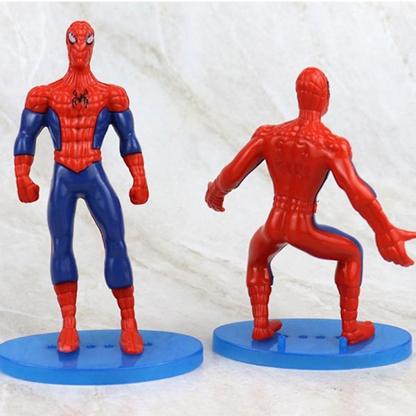 7 stk. Spider-Man Superheltefigurer Superhelte Actionfigurer Legetøjsæt Temafest Dekoration Dekorationer Superhelte Borddekoration Fødselsdagsfest Tilbehør C