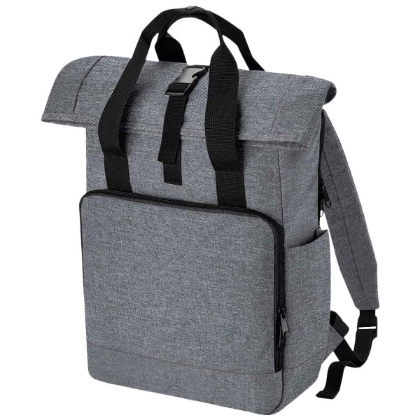 Bagbase Roll Top Resirkulert Twin Handle Laptop Ryggsekk - Perfet Grey Marl One Size