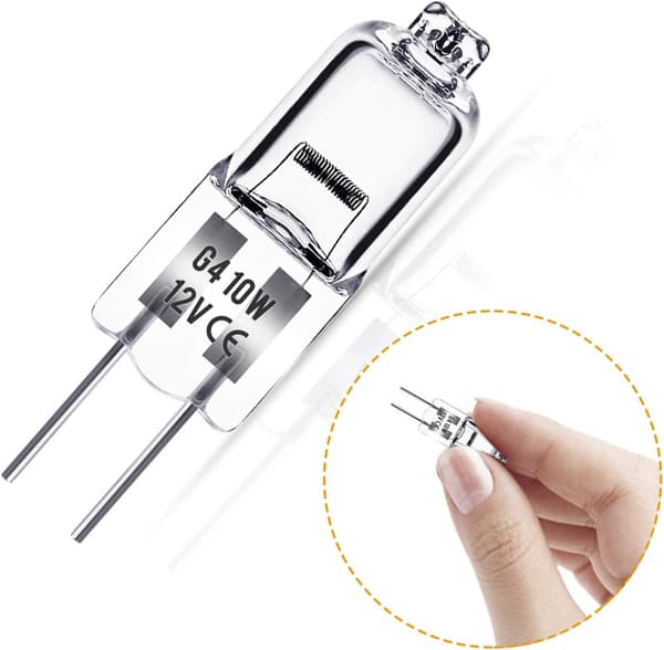 G4 halogenlampor 10W 12V - Varmvitt ljus - 20 lampor per förpackning 10W 20pcs