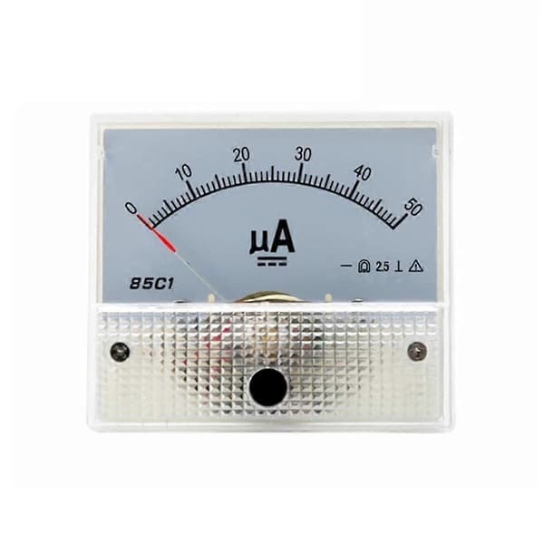 Rektangulær Panelmontert Amperemeter Amperemeter Tester 50uA 100uA 200uA 500uA-Perfekt 0-50uA
