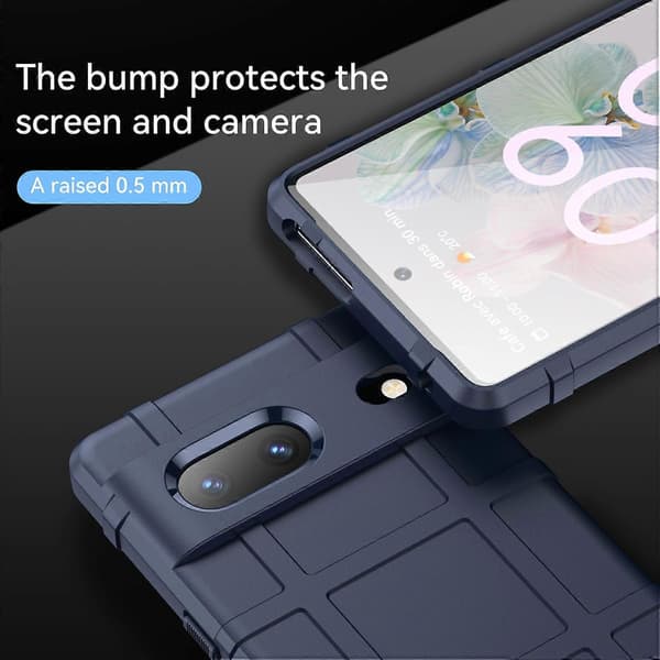 Kompatibel med Pixel 7 Full Dekning Støtsikker TPU Telefonveske - Perfekt Blue