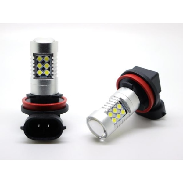 2STK Tåkelys H8 H11 Ledlys 6000K 1100 lumen 12v - Perfet silver