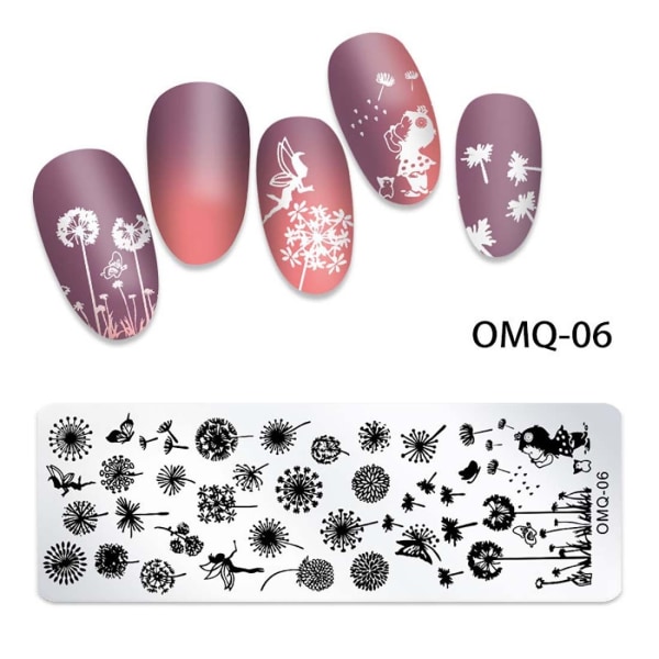1 set Nail Punch Plates Mall Stencil STYLE06 - Perfet