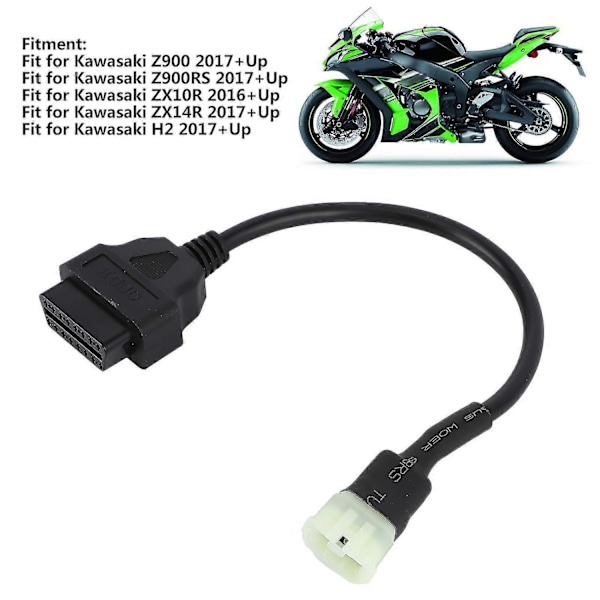 Nål OBD2-kabel Diagnostiskt Verktyg för Kawasaki Z900/Z900RS/ZX10R/ZX14R/H2-Perfekt