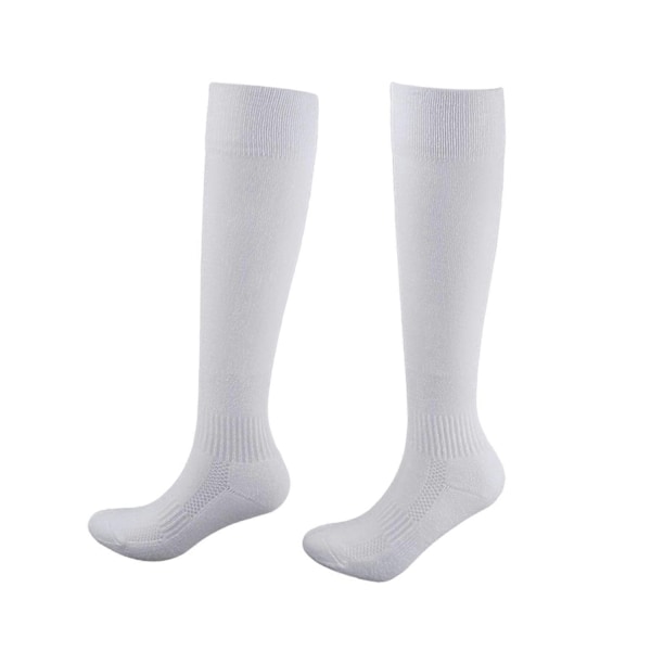 Fektesokker for menn Beskyttende fektestrømper fiber Lange fortykkede over kneet Fektesokker for barn Ungdom Voksen Fotball Kvinner-Perfekt White XL