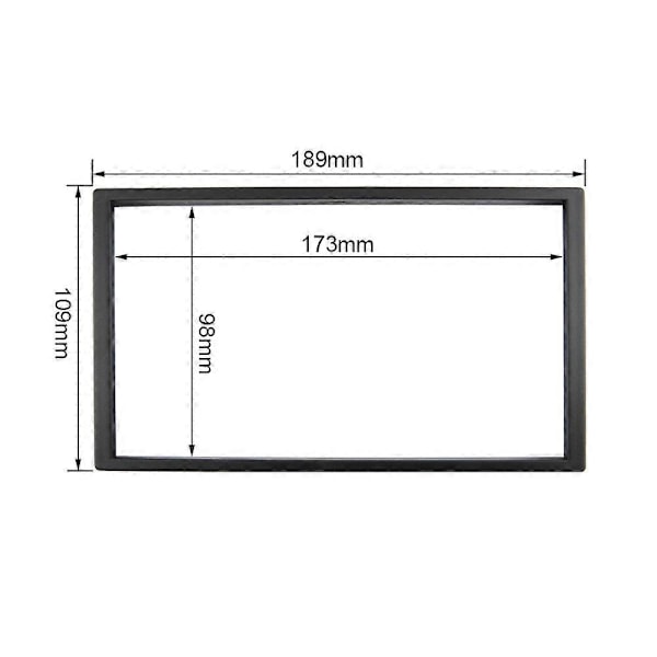 Universal 7 tommers 2Din Stereo Bil Audio Ramme Bilradio Android Spiller Modifikasjon Dekorativ Rammepanel Monteringstilbehør - Perfekt 173x98  189x109
