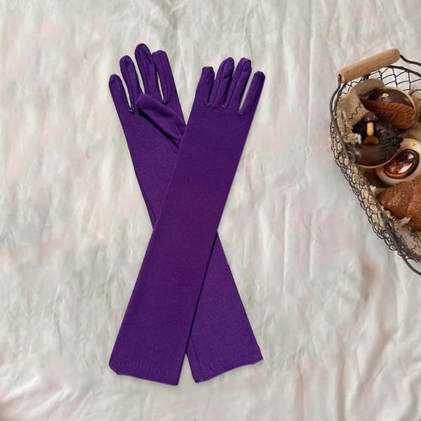 Långa Spandex Opera Handskar för Vuxna som Sträcker sig Över Armbågen - Perfekt PP