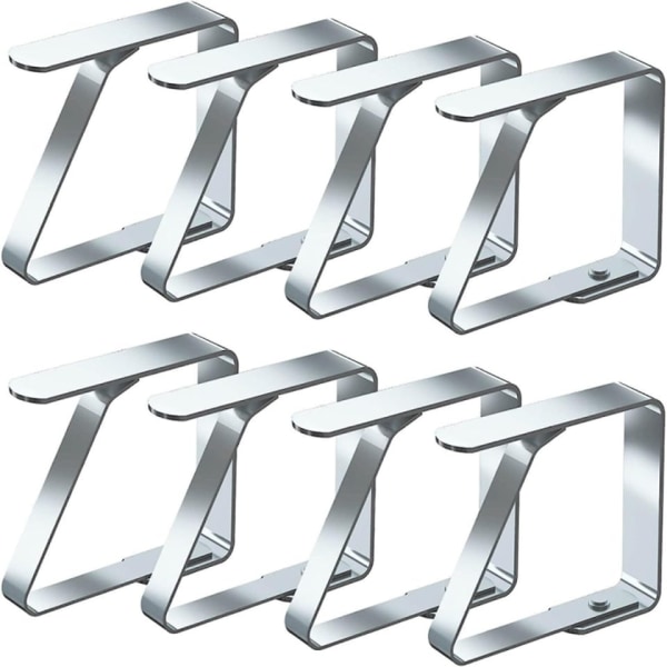 8-delad tyghållare för bordsklämmor silver - Perfet