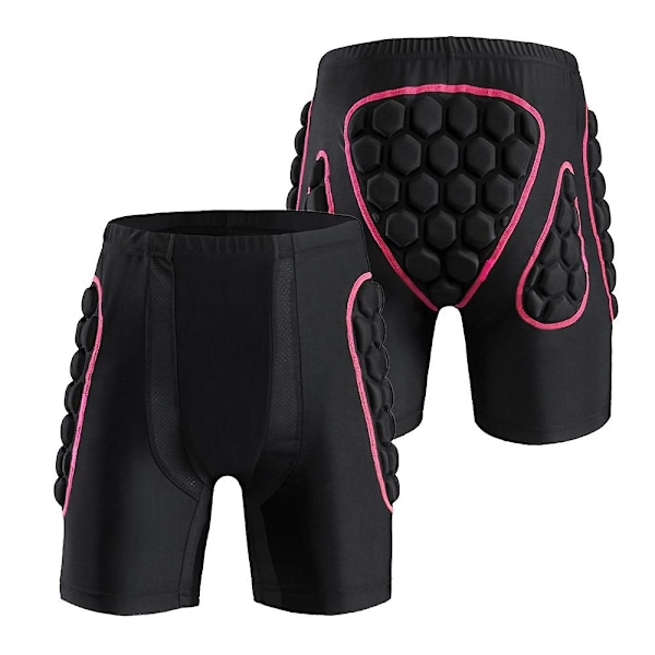 Dame Hip Protector Shorts Beskyttende Hip Protector Shorts Pads til Snowboard Skøjteløb S-Perfet Pink XL