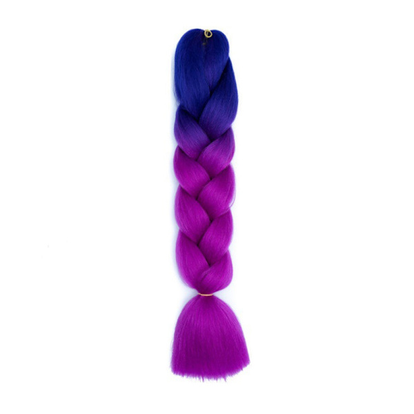 24" Dip Dye Rainbow Jumbo Braids Flet Syntetisk hårförlängning - Perfet #1