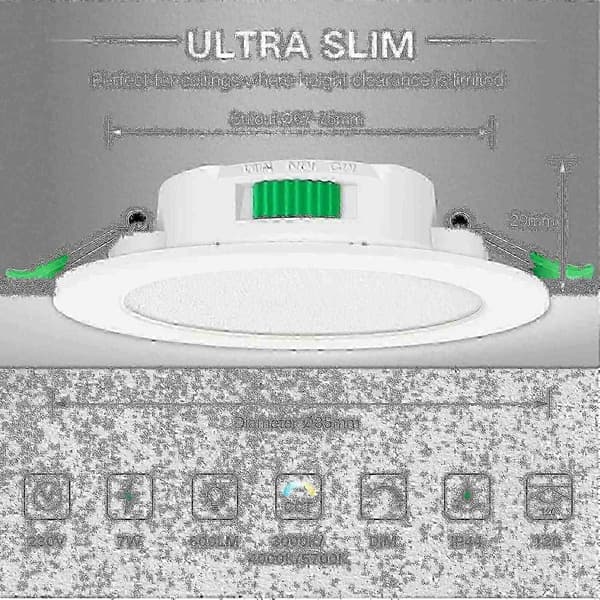 12 st 7w Vit LED Downlight Infällda Taklampor Slim Light-Perfet