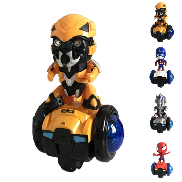 Spiderman Action Figur 360° rotasjon Bil & Dukke Lys & Lyd - Perfet wasp