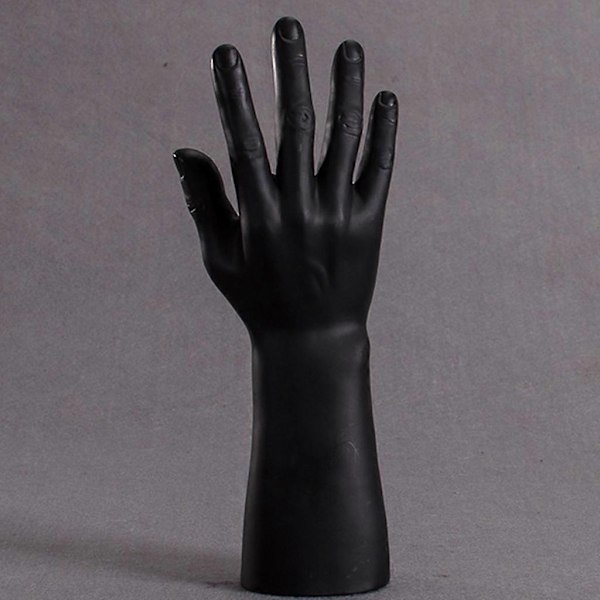 Handdocka Smyckesställ Manlig Handmodell Armband Ring Handskar-Perfekt Black Left hand