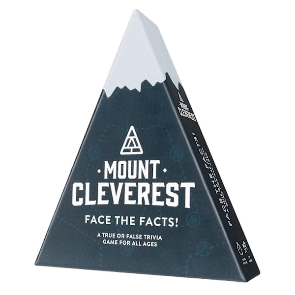 Mount Cleverest Sandt eller Falsk Trivia Spil - Sjovt Julekortspil til Fester, Rejser og Strømper - Perfekt