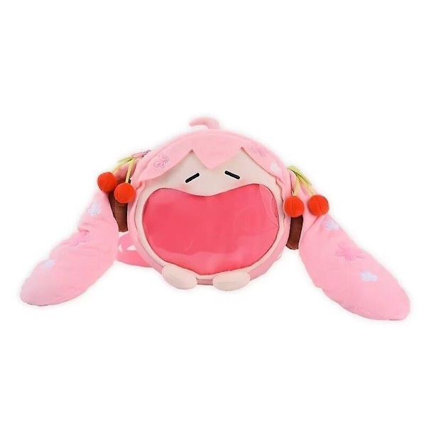 Kawaii Anime Hatsune Miku Cosplay Plysch Ryggsäck Ita Bag Damväska Shool Student Herr Sammetsaxelväska Girl Gift[HK]- Perfet pink