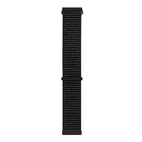 Kompatibel med Fitbit Versa 4/Sense 2 Bløde Nylon Urremme Sports Loop Udskiftningsarmbånd s202412242730-Perfet Dark Black