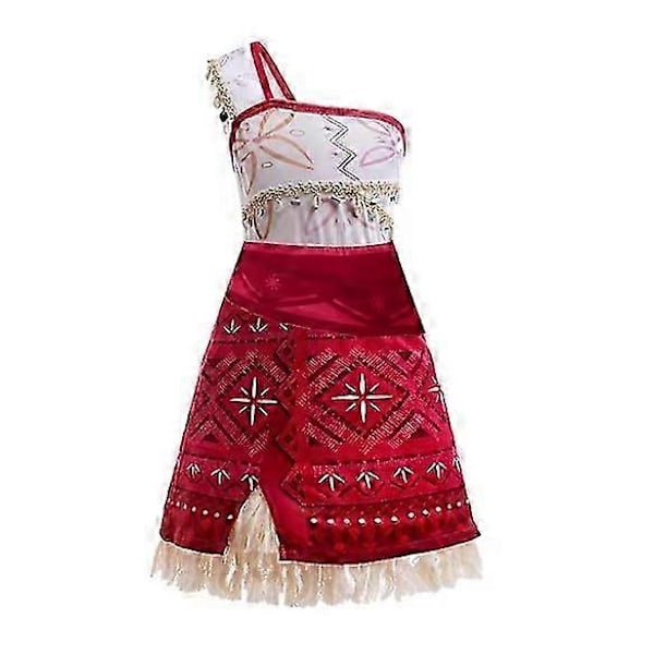 Flickor Ny Film Moana 2 Klänning Halloween Party Äventyr Kostym Flicka Prinsessa Fancy Kläder-Perfekt 120 cm