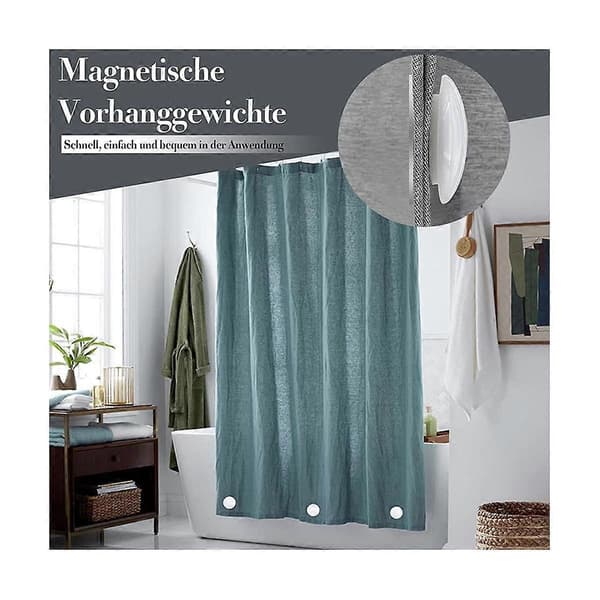 10 st Magnetiska Gardinvikter Draperivikter Magnet Duschdraperivikter Botten för Duk-Perfekt