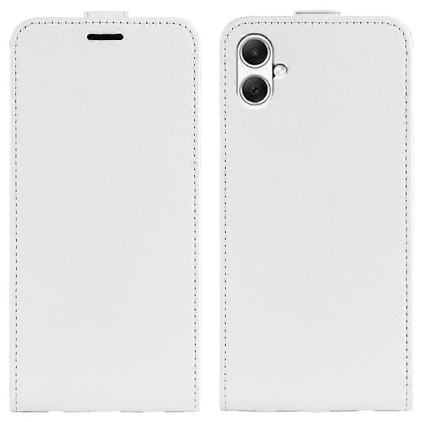 Kompatibel med R64 Textur Vertikal Flip Läder Telefonfodral-Perfet White For Samsung Galaxy A05