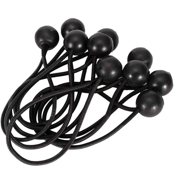 10x gummirem med boll - Perfet black