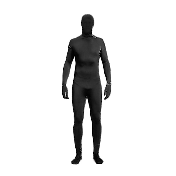 Naamiointipuku Näkymätön Morph Suit Aikuisten Miesten Naisten Spandex Hyppyhaalari - Täydellinen Black 140CM