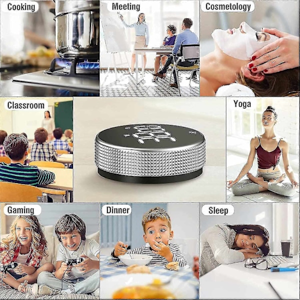 Digitalt Køkkenur Stort Magnetisk LED Nedtællingsur Madlavningsur med Konstant Lysfunktion til Klasseværelser - Perfekt