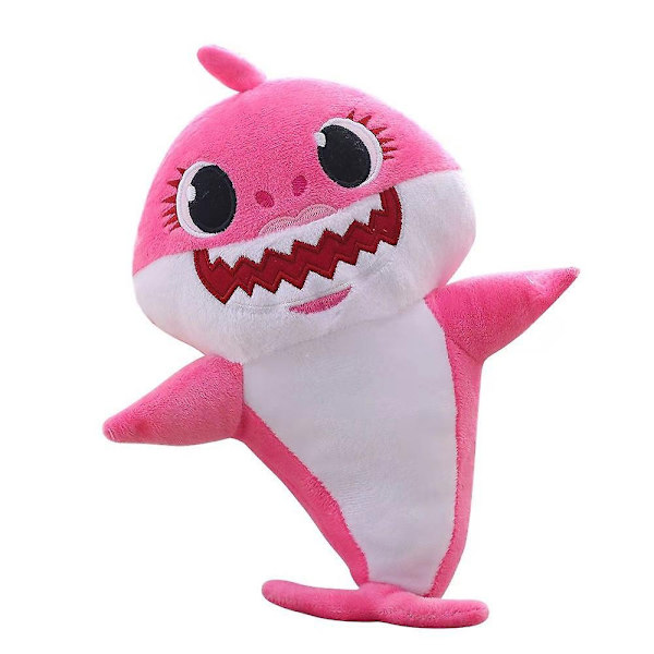 10 In Children's Plush Baby Shark Toy Plysj Shark Toy Beste gave til gutter og jenter (rosa, gul, blå) - Perfet