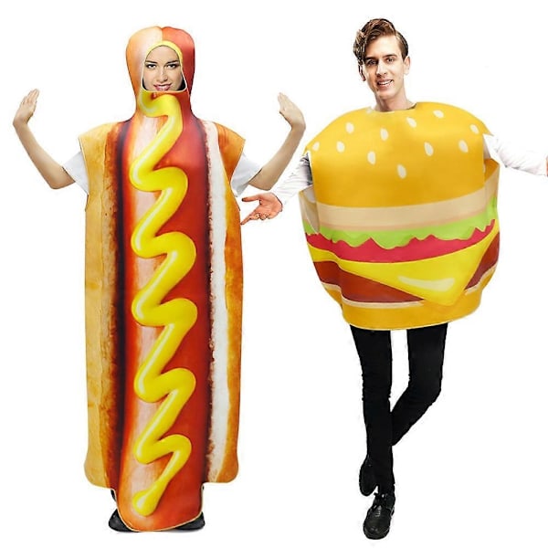 Par Pizza Croissant Donut Jordbær Avocado Tun toast Udklædningskostume Mad Halloween Kostume til Voksne - Perfekt Croissant