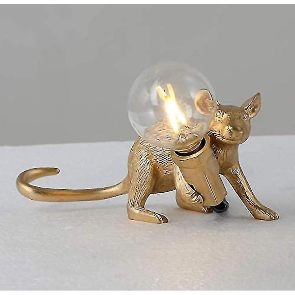 Mus Skrivebordslampe Nordic Animal Lamper Dagligstue Spisestue Soveværelse Tøjbutik Tegnefilm Mus Resin Skrivebordslampe Vwy feng- Perfet