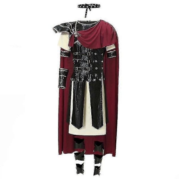 Spartan Warrior Kostymset Romersk Gladiator Cosplay Halloween Karneval Kostym för Vuxna Barn - Perfekt Adult with knife shield M