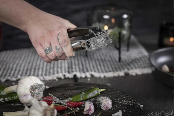 Vitlökspress Rostfritt Stål 16,5 cm Silver Köksredskap - Perfekt