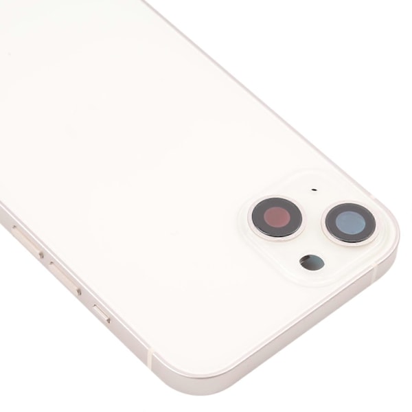 Yhteensopiva iPhone 13:n kanssa Akun takakansi sivunäppäimillä, korttikelkalla, virta- + äänenvoimakkuusjoustopiuhalla ja langattomalla latausmoduulilla - Täydellinen White