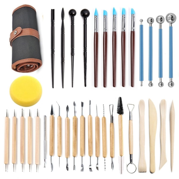 Veistotyökalut, 36 kpl keraamiset työkalut, mallinnustyökalut Clay Sculptin
