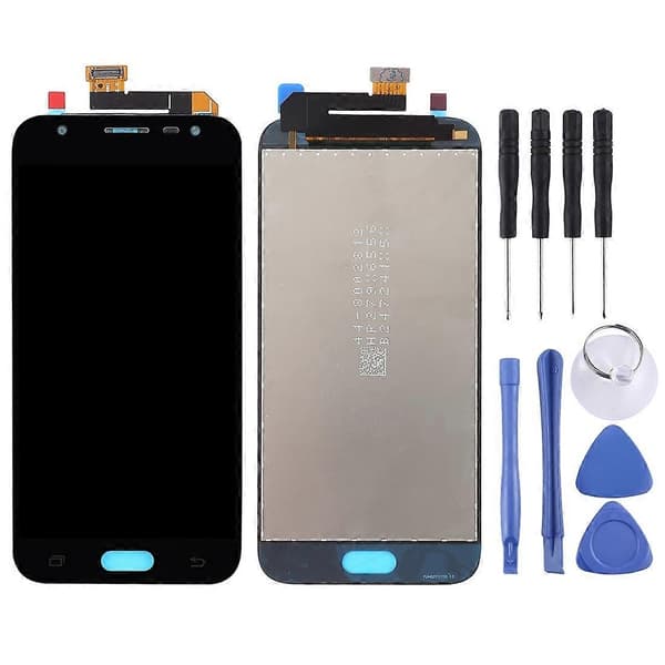 LCD-skærm til Galaxy J3, J330F/DS, J330G/DS med Digitizer Fuld Samling - Perfekt Black